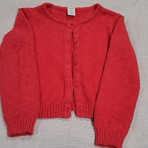 Gymboree Girls Coral Button-up Sweater size 7-8